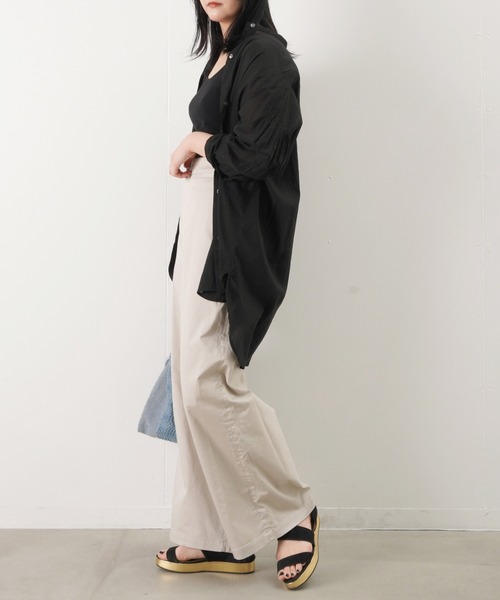 LUCA/LADY LUCK LUCA（ルカ/レディラックルカ）の「LC/LLL コットンリネンワイドパンツ（チノパンツ・レディース・ブラック/ライトベージュ/ブルー・38/36）」の12枚目の写真