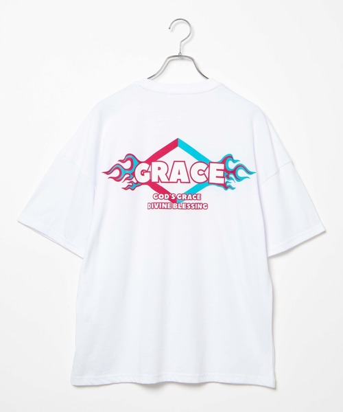 WEGO(ウィゴー)の「WEGO/ファイヤーモチーフビックシルエット半袖Tシャツ(Tシャツ/カットソー・メンズ・ホワイト/ブラック/パープル・MEDIUM/LARGE)」の21枚目の写真