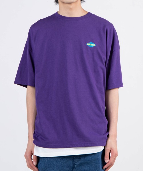 WEGO(ウィゴー)の「WEGO/ファイヤーモチーフビックシルエット半袖Tシャツ(Tシャツ/カットソー・メンズ・ホワイト/ブラック/パープル・MEDIUM/LARGE)」の18枚目の写真