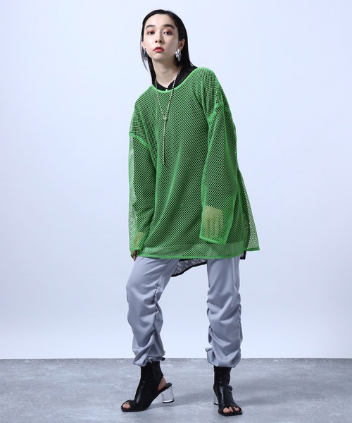 HARE（ハレ）の「サテンシャーリングパンツ(HARE)（その他パンツ・レディース・ライトグレー/ブラック・FREE）」の15枚目の写真