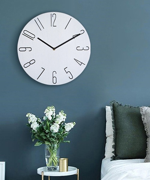 FL import collection（エフエルインポートコレクション）の「【壁掛け】軽量ウッドライククロック（掛け時計・レディース・ホワイト/ブラック/ブルーグレー/モカ・FREE）」の2枚目の写真