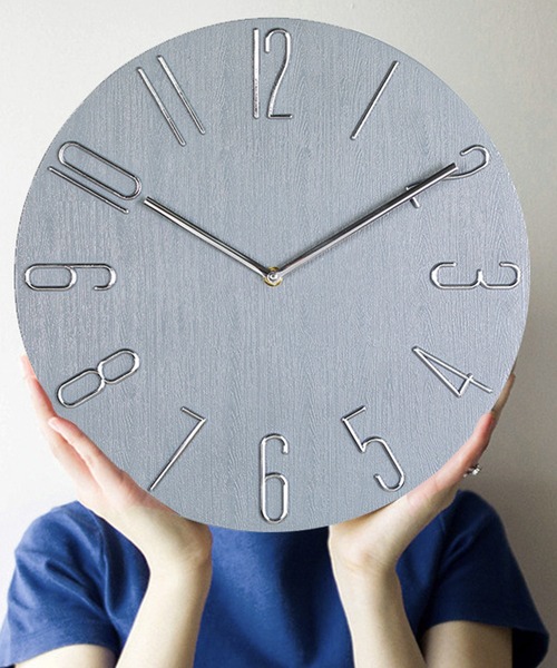FL import collection（エフエルインポートコレクション）の「【壁掛け】軽量ウッドライククロック（掛け時計・レディース・ホワイト/ブラック/ブルーグレー/モカ・FREE）」の8枚目の写真