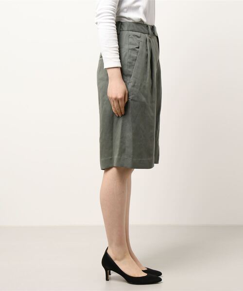 Fantastic Days（ファンタスティックデイズ）の「◇【FANTASTICDAYS】テンセルリネンサテンキュロット WOMEN（その他パンツ・レディース・グレー/ブラック・38/36）」の3枚目の写真