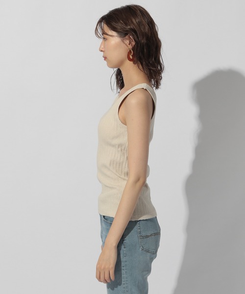 BAYFLOW（ベイフロー）の「カップツキリブタンク（タンクトップ・レディース・ベージュ/カーキ/ピンク/チャコール・SMALL/MEDIUM）」の5枚目の写真