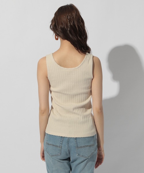 BAYFLOW（ベイフロー）の「カップツキリブタンク（タンクトップ・レディース・ベージュ/カーキ/ピンク/チャコール・SMALL/MEDIUM）」の16枚目の写真