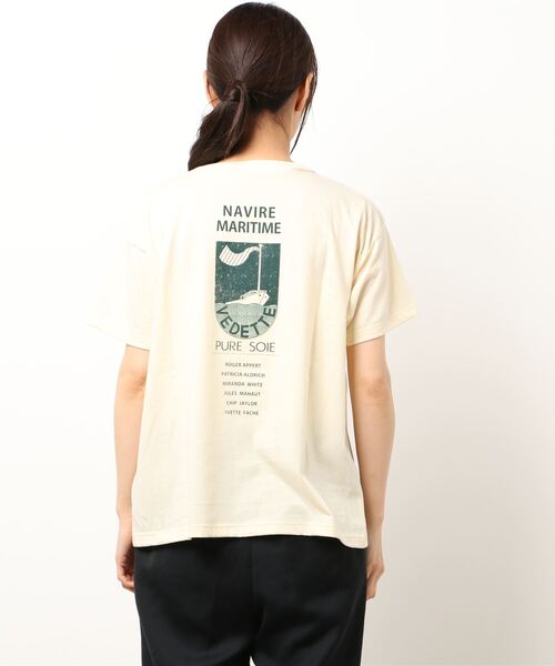 FIL DE FER(フィルデフェール)の「Backプリント 半袖TEE(Tシャツ/カットソー・レディース・ネイビー/イエロー・FREE)」の12枚目の写真