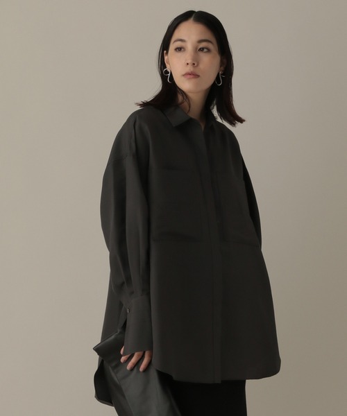 Chaos DEGAGE シルクシャツ Chaos(カオス)｜フェインシルクシャツ/グレージュ の通販｜ELLESHOP