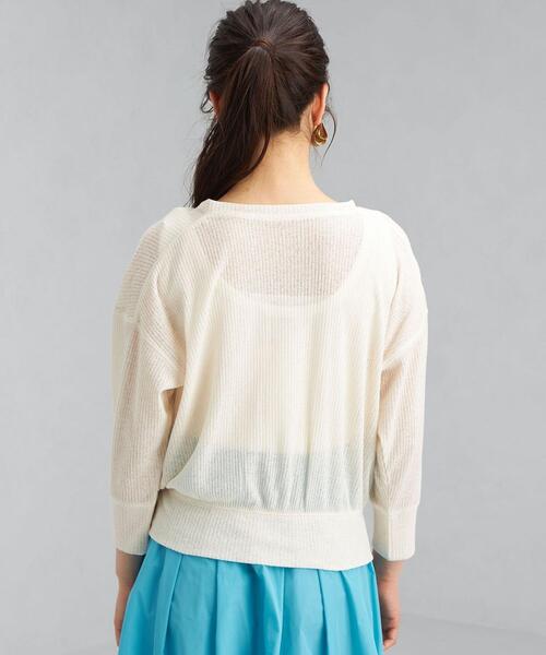 green label relaxing（グリーンレーベルリラクシング）の「ドットボタン 2WAY カーディガン（カーディガン/ボレロ・レディース・ナチュラル/ケリー/ロイヤルブルー・FREE）」の8枚目の写真