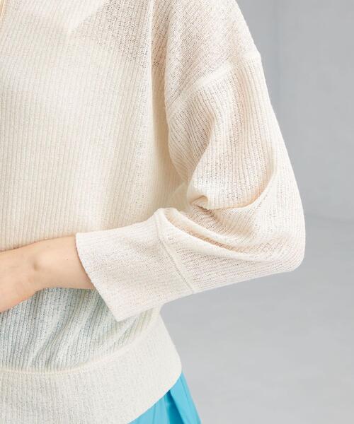 green label relaxing（グリーンレーベルリラクシング）の「ドットボタン 2WAY カーディガン（カーディガン/ボレロ・レディース・ナチュラル/ケリー/ロイヤルブルー・FREE）」の10枚目の写真