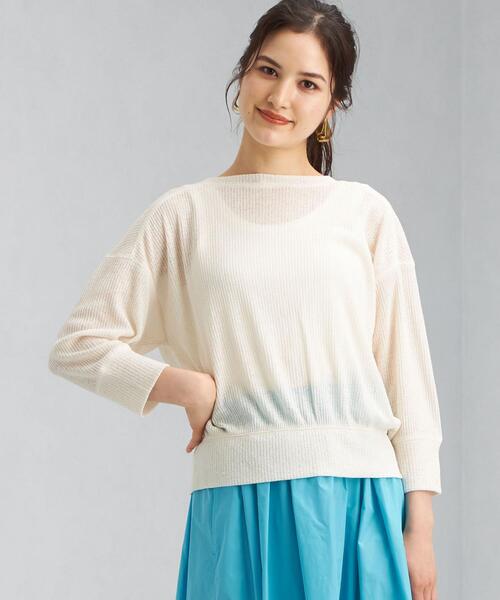 green label relaxing（グリーンレーベルリラクシング）の「ドットボタン 2WAY カーディガン（カーディガン/ボレロ・レディース・ナチュラル/ケリー/ロイヤルブルー・FREE）」の20枚目の写真