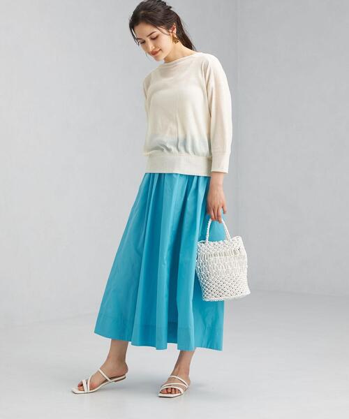 green label relaxing（グリーンレーベルリラクシング）の「ドットボタン 2WAY カーディガン（カーディガン/ボレロ・レディース・ナチュラル/ケリー/ロイヤルブルー・FREE）」の18枚目の写真