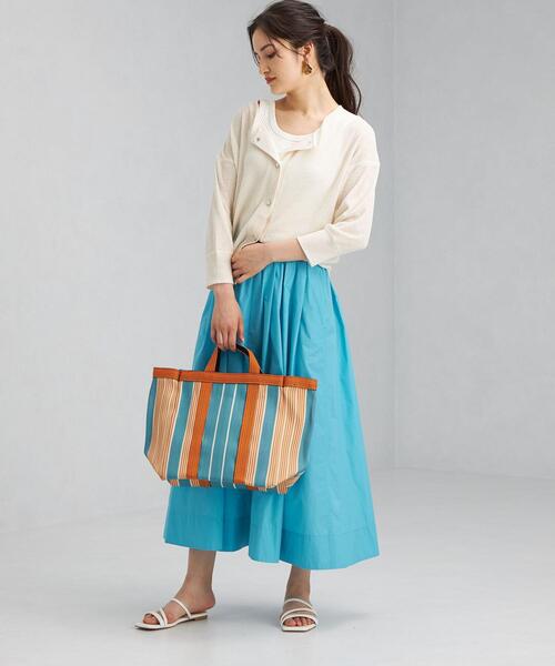 green label relaxing（グリーンレーベルリラクシング）の「ドットボタン 2WAY カーディガン（カーディガン/ボレロ・レディース・ナチュラル/ケリー/ロイヤルブルー・FREE）」の11枚目の写真