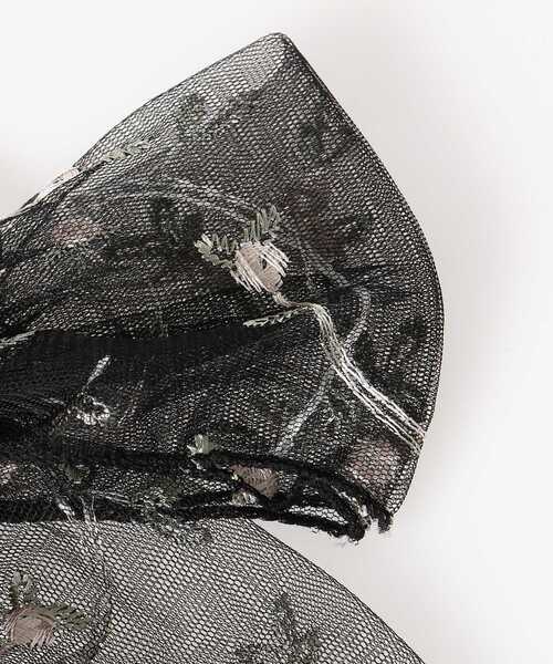 MAJESTIC LEGON(マジェスティックレゴン)の「チュールししゅうリボンset(その他ヘアアクセサリー・レディース・ホワイト系その他2/ブラック系その他・FREE)」の6枚目の写真