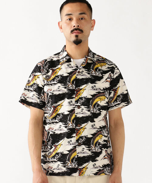 BEAMS PLUS(ビームスプラス)の「DALE HOPE × BEAMS PLUS / 別注 ショートスリーブ アロハシャツ(シャツ/ブラウス・メンズ・ネイビー/オフホワイト・MEDIUM/X-LARGE/SMALL/LARGE)」の5枚目の写真