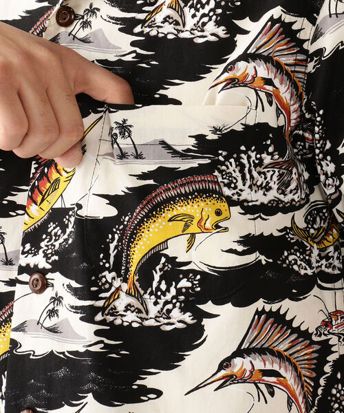 BEAMS PLUS(ビームスプラス)の「DALE HOPE × BEAMS PLUS / 別注 ショートスリーブ アロハシャツ(シャツ/ブラウス・メンズ・ネイビー/オフホワイト・MEDIUM/X-LARGE/SMALL/LARGE)」の9枚目の写真