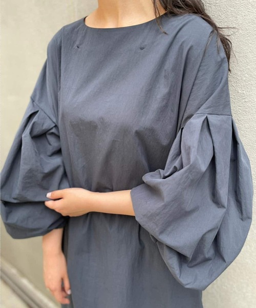 BEARDSLEY（ビアズリー）の「袖ギャザー前後ワンピース（ワンピース・レディース・ネイビー・FREE）」の14枚目の写真