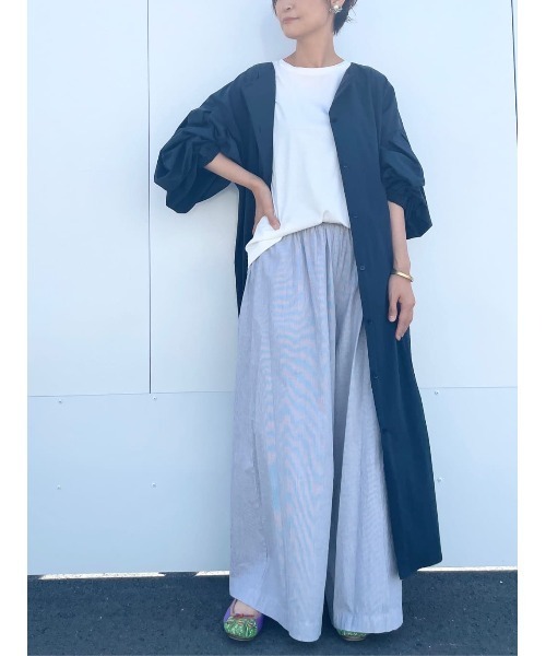 BEARDSLEY（ビアズリー）の「袖ギャザー前後ワンピース（ワンピース・レディース・ネイビー・FREE）」の16枚目の写真