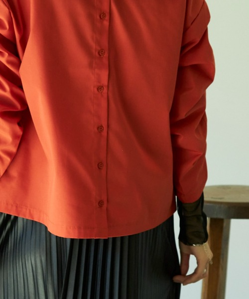 VACANCY（ヴァカンシー）の「ボリュームシャーリング2wayブラウス（シャツ/ブラウス・レディース・ブラック/オレンジ/ブルー/グリーン・FREE）」の13枚目の写真