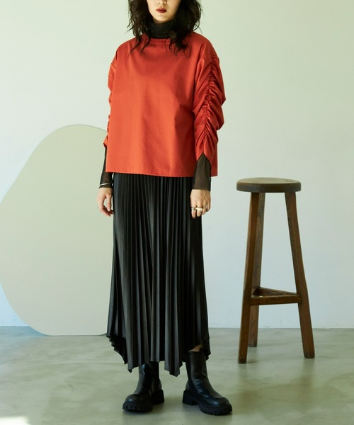 VACANCY（ヴァカンシー）の「ボリュームシャーリング2wayブラウス（シャツ/ブラウス・レディース・ブラック/オレンジ/ブルー/グリーン・FREE）」の12枚目の写真