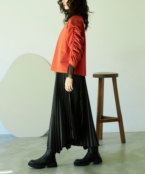 VACANCY（ヴァカンシー）の「ボリュームシャーリング2wayブラウス（シャツ/ブラウス・レディース・ブラック/オレンジ/ブルー/グリーン・FREE）」の11枚目の写真