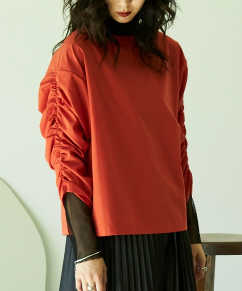 VACANCY（ヴァカンシー）の「ボリュームシャーリング2wayブラウス（シャツ/ブラウス・レディース・ブラック/オレンジ/ブルー/グリーン・FREE）」の19枚目の写真