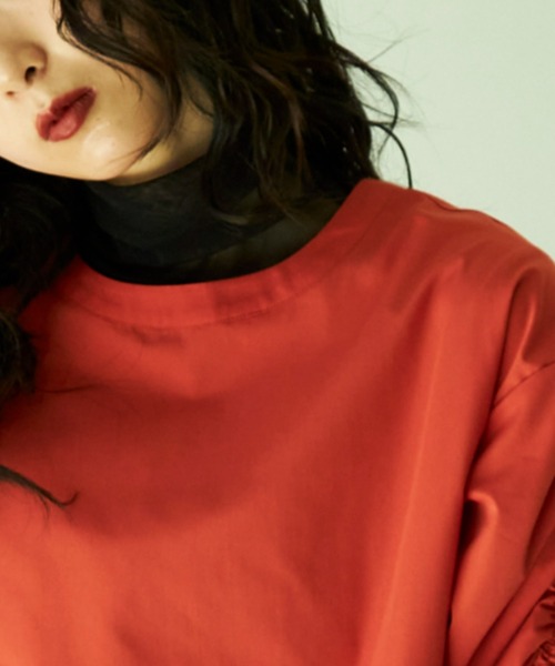 VACANCY（ヴァカンシー）の「ボリュームシャーリング2wayブラウス（シャツ/ブラウス・レディース・ブラック/オレンジ/ブルー/グリーン・FREE）」の15枚目の写真