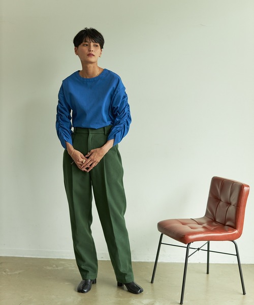 VACANCY（ヴァカンシー）の「ボリュームシャーリング2wayブラウス（シャツ/ブラウス・レディース・ブラック/オレンジ/ブルー/グリーン・FREE）」の22枚目の写真