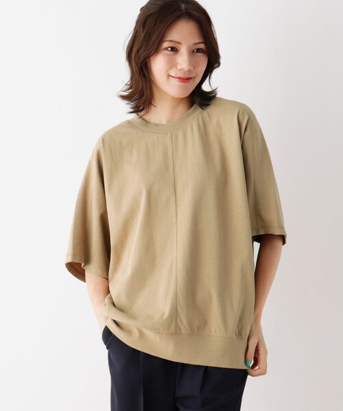 SHOO・LA・RUE（シューラルー）の「◆【SHOO ICE】ひんやりドルマンプルオーバー（Tシャツ/カットソー・レディース・ブラック/キャメル/ホワイト系/パープル系4・00）」の4枚目の写真