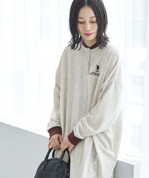 U.S. POLO ASSN. /ユーエスポロアッスン 別注ワンポイント刺繍ロゴ オーバーサイズラガーシャツワンピース