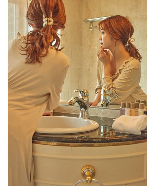 SLURR（スラ―）の「【数量限定ノベルティセット】Feminine onepiece（ルームウェア/パジャマ・レディース・ライトベージュ・FREE）」の15枚目の写真