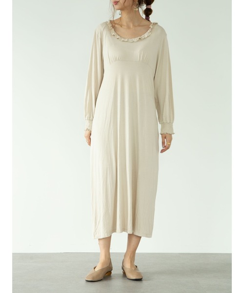 SLURR（スラ―）の「【数量限定ノベルティセット】Feminine onepiece（ルームウェア/パジャマ・レディース・ライトベージュ・FREE）」の19枚目の写真