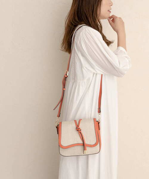 RODE SKO（ロデスコ）の「FENNA 異素材コンビショルダー（ショルダーバッグ・レディース・ブラウン/オレンジ・ONE）」の13枚目の写真
