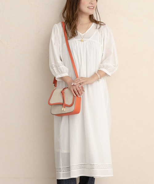 RODE SKO（ロデスコ）の「FENNA 異素材コンビショルダー（ショルダーバッグ・レディース・ブラウン/オレンジ・ONE）」の11枚目の写真