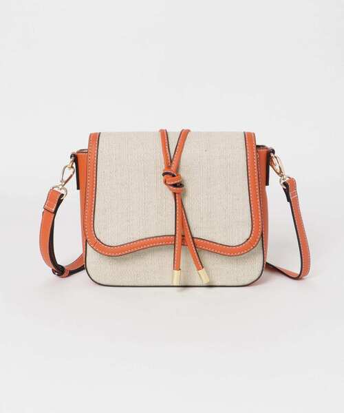 RODE SKO（ロデスコ）の「FENNA 異素材コンビショルダー（ショルダーバッグ・レディース・ブラウン/オレンジ・ONE）」の9枚目の写真