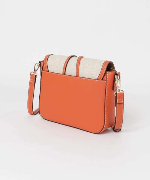 RODE SKO（ロデスコ）の「FENNA 異素材コンビショルダー（ショルダーバッグ・レディース・ブラウン/オレンジ・ONE）」の10枚目の写真