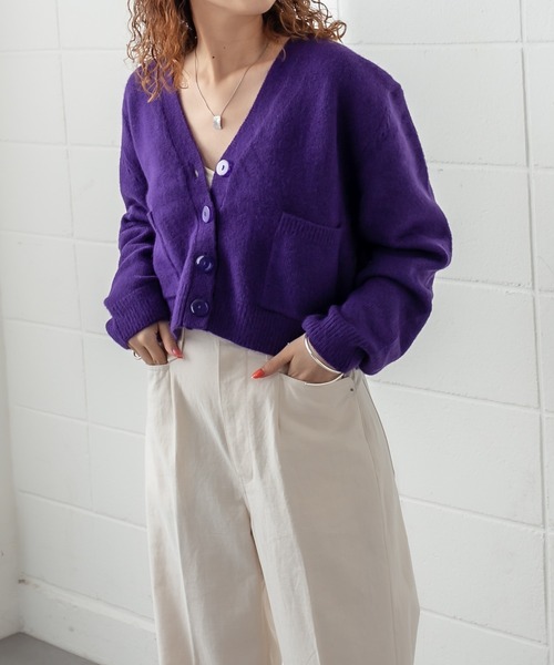 mystic - mystic ショートカーディガン　今季 mystic（ミスティック）の「スウェットライクドルマンショート