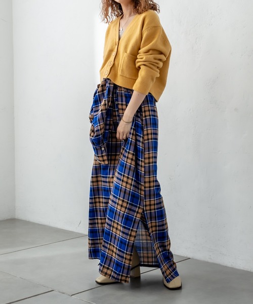 mystic（ミスティック）の「ポケットショートカーディガン（カーディガン/ボレロ・レディース・チャコールグレー/パープル/オフホワイト/イエロー/ラベンダー・FREE）」の9枚目の写真