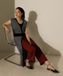 Bou Jeloud | 幾何柄ジャガードロングジレ(ベスト)