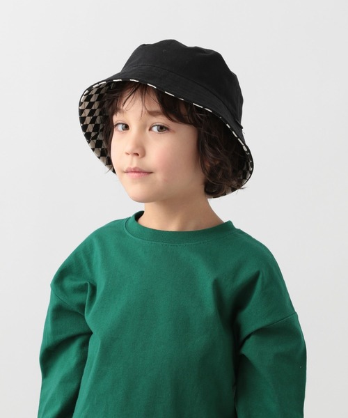 GLOBAL WORK(グローバルワーク)の「キッズ/リバーシブルバケットHAT/219193(ハット・キッズ・その他/ブラック/グレー系その他・MEDIUM/LARGE)」の6枚目の写真