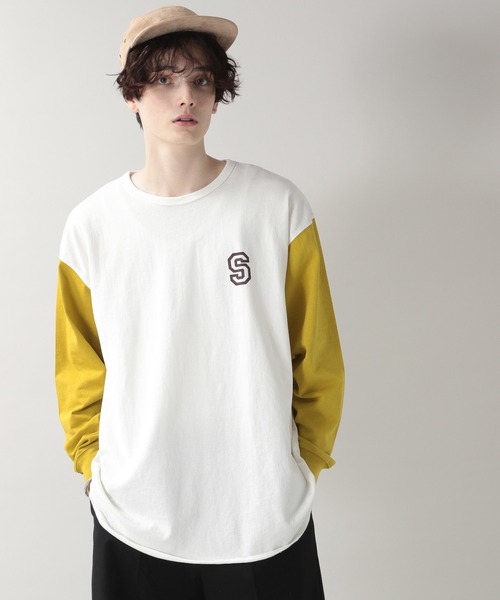 RAGEBLUE(レイジブルー)の「<SIGNAL SPORTS/シグナルスポーツ>ベースボールTシャツ/217835(Tシャツ/カットソー・メンズ・ブラック/パープル/マスタード・MEDIUM/LARGE)」の3枚目の写真