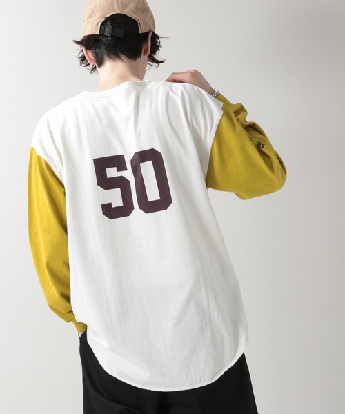 RAGEBLUE(レイジブルー)の「<SIGNAL SPORTS/シグナルスポーツ>ベースボールTシャツ/217835(Tシャツ/カットソー・メンズ・ブラック/パープル/マスタード・MEDIUM/LARGE)」の12枚目の写真