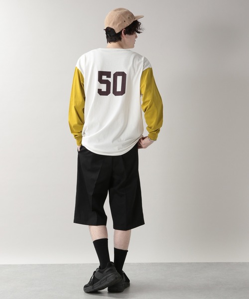 RAGEBLUE(レイジブルー)の「<SIGNAL SPORTS/シグナルスポーツ>ベースボールTシャツ/217835(Tシャツ/カットソー・メンズ・ブラック/パープル/マスタード・MEDIUM/LARGE)」の9枚目の写真