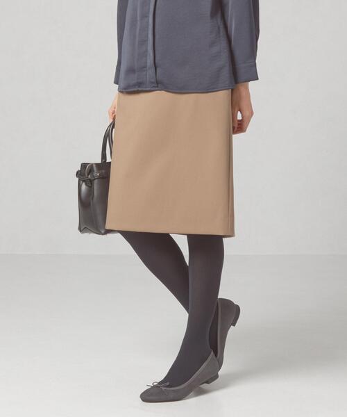 closet story(クローゼットストーリー)の「<closet story(クローゼットストーリー)>ダブルクロス タイトスカート -ウォッシャブル-(スカート・レディース・ナチュラル/ネイビー/ベージュ・S/M/L)」の2枚目の写真