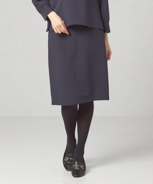 closet story(クローゼットストーリー)の「<closet story(クローゼットストーリー)>ダブルクロス タイトスカート -ウォッシャブル-(スカート・レディース・ナチュラル/ネイビー/ベージュ・S/M/L)」の1枚目の写真