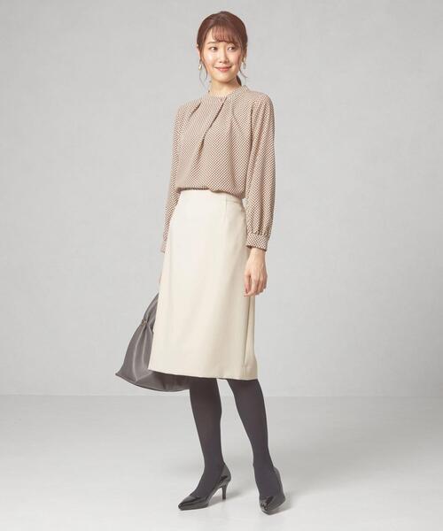 closet story(クローゼットストーリー)の「<closet story(クローゼットストーリー)>ダブルクロス タイトスカート -ウォッシャブル-(スカート・レディース・ナチュラル/ネイビー/ベージュ・S/M/L)」の12枚目の写真