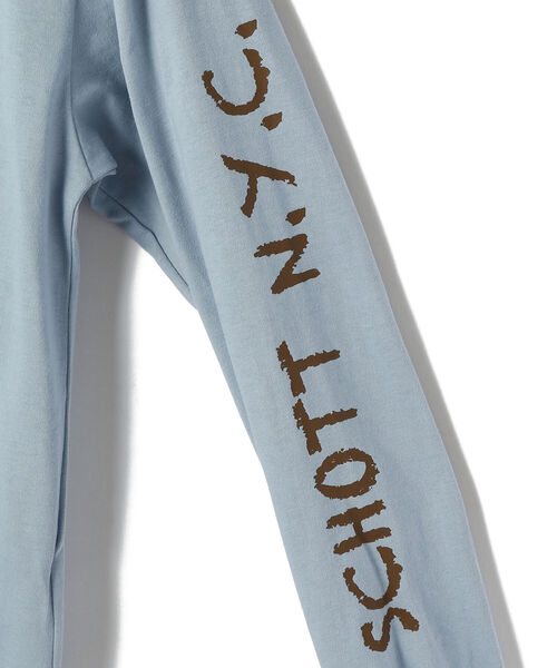 schott（ショット）の「Schott/ショット/PHOTO LS T-SHIRT WINDOW"/フォトロンT ウィンドウ"（Tシャツ/カットソー・メンズ・ホワイト/ブラック/ライトブルー・MEDIUM/LARGE/X-LARGE）」の7枚目の写真