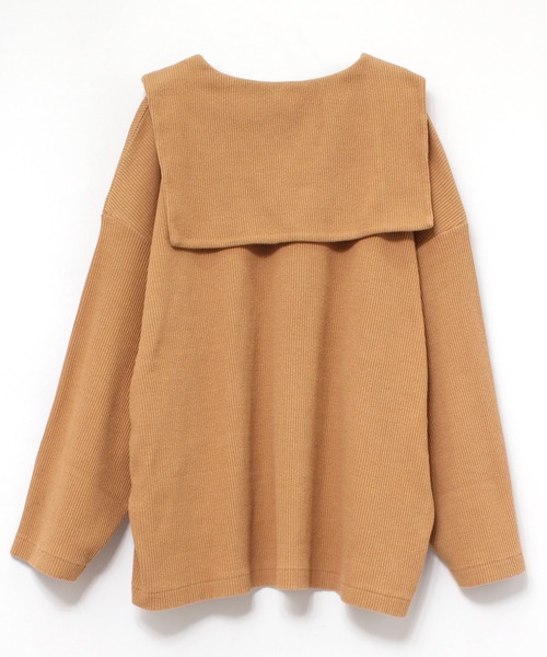 RNA-N（アールエヌエーエヌ）の「M1760 針抜きセーラープルオーバー（Tシャツ/カットソー・レディース・ダークネイビー/キャメル/オフホワイト・MEDIUM）」の5枚目の写真