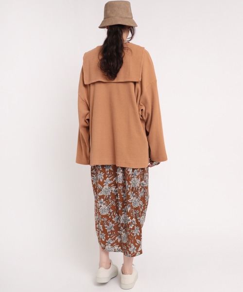 RNA-N（アールエヌエーエヌ）の「M1760 針抜きセーラープルオーバー（Tシャツ/カットソー・レディース・ダークネイビー/キャメル/オフホワイト・MEDIUM）」の14枚目の写真