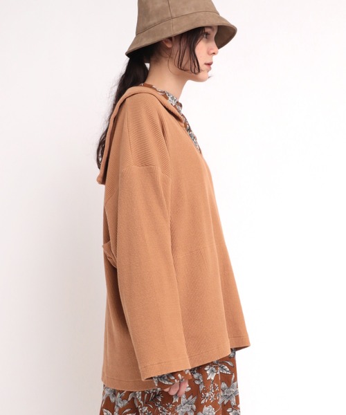 RNA-N（アールエヌエーエヌ）の「M1760 針抜きセーラープルオーバー（Tシャツ/カットソー・レディース・ダークネイビー/キャメル/オフホワイト・MEDIUM）」の11枚目の写真