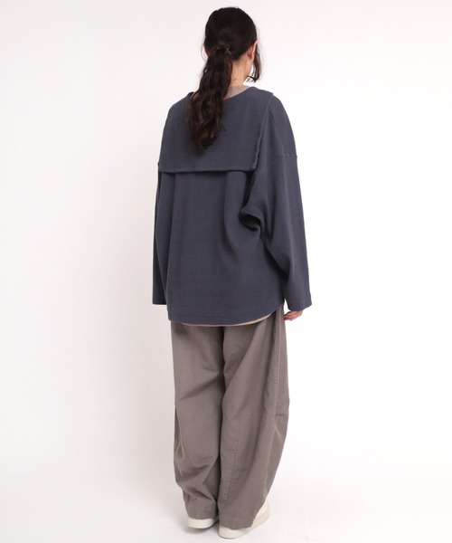 RNA-N（アールエヌエーエヌ）の「M1760 針抜きセーラープルオーバー（Tシャツ/カットソー・レディース・ダークネイビー/キャメル/オフホワイト・MEDIUM）」の10枚目の写真